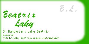 beatrix laky business card